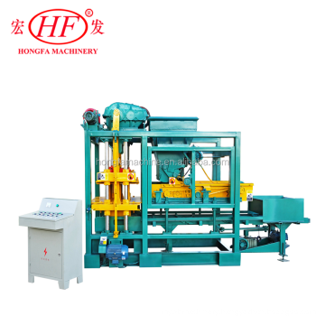 QT4-25C Automatic Smoothing Concrete Block Making Machine Complete Production Line With Medium Stacker